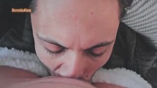 The guy caressed his sleeping beauty in sexy PJs