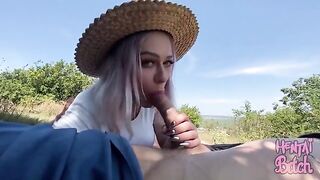 Babe has sex with a stranger on the city streets