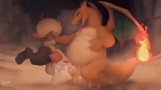The Fire-type Pokémon is too hot to handle - PokeHentai