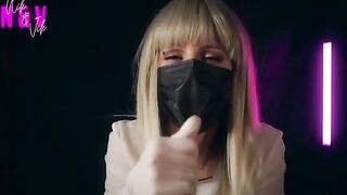 Crazy nurse in latex suit will make you cum twice