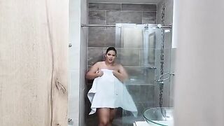 My stepsister spies me in the shower and lets me have her big ass savannah watson