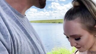 A young blonde PAWG with a big ass is getting fucked outdoors by J-Mac