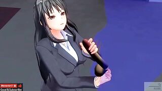 Hentai anime with ASMR ear licking action, no censorship
