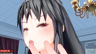 Hentai anime with ASMR ear licking action, no censorship