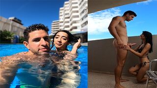 The hot Argentina girl was caught at the pool and fucked hard