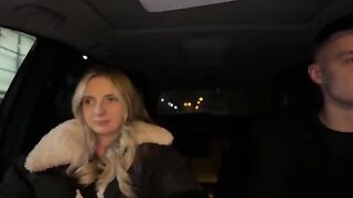 The fake taxi driver screwed the poor student in the car