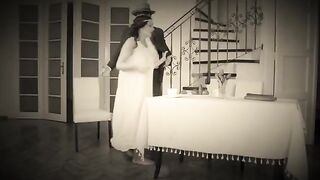 A naughty dancer got fucked hard by her stepdad in a steamy retro scene