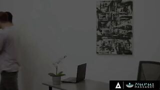 Two college boys get fucked by big-titted BBW Natasha Nice in a steamy massage scene