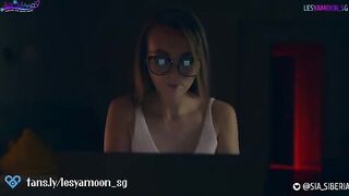 Petite lesbo beauties in scary Halloween story