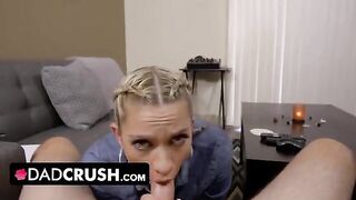 Blonde step-daughter Khloe Kapri seduces her stepfather in a taboo roleplay