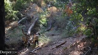 Two girls share a cock in a sensual threesome