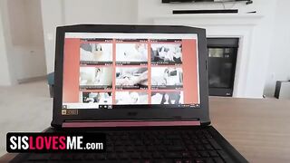 Violet Rain gets caught watching porn with her stepbrother and fucks him hard