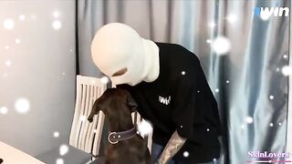 A cute girl received a special gift from Santa Claus that brought her to real orgasm