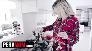 Busty step mom Cory Chase gives her step son an early Christmas surprise