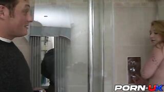 Harmony Reigns takes shower and gets banged by stepdad in a steamy encounter