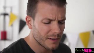 The guy fucked the stepsister so well that she was screaming with pleasure