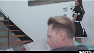 Hot maid Liya Silver gets fucked while the wife is out