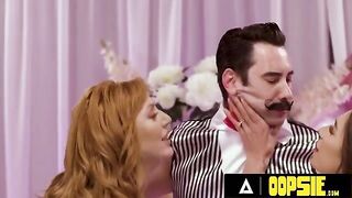 MILF Lauren Phillips and April Olsen play pin the sock in a steamy scene