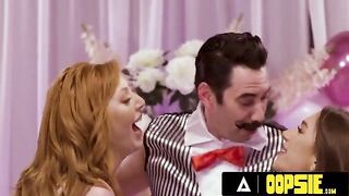 MILF Lauren Phillips and April Olsen play pin the sock in a steamy scene