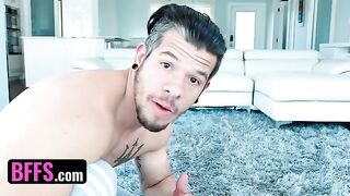 Besties Bambi Black, Demi Sutra & Megan Winters enjoy a hardcore fuck session during movie night