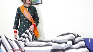 When the Indian maid removed the blanket, she was amazed to see my hardened cock