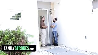 Little slut Claire Black seduces and fucks her step uncle