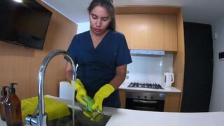 I discovered a maid's secret, and she paid me with her body, it was an unforgettable experience!