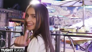Perfect petite Vanessa gets her ass stretched out on TUSHYRAW