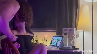 A cute 18-year-old girl smokes weed and fucks in a lo-fi session
