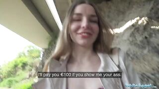 A long-haired Ukrainian girl agreed to have sex for money with a stranger