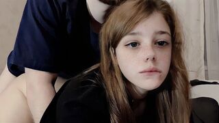 My cute roommate fucks slowly in front of me