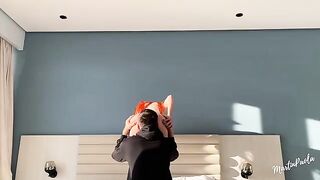 He passionately licked his girlfriend’s pussy and then pushed his huge cock in
