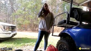 Our mechanic got lucky with a busty blonde babe, Bailey Brooke, who’s got mad skills