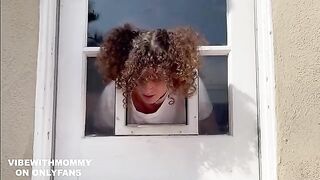 Ebony MILF makes her stepson fuck her in the ass hole