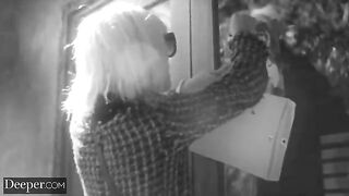 The girl is having sex with her boyfriend, furious and passionate