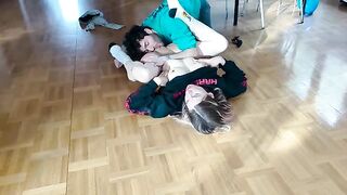 Girl squirts and gets fucked on the floor hard