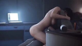 Ada trapped, fucked hard and cum in ass - Resident Evil style