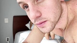 A girl is having fun with her boyfriend at home