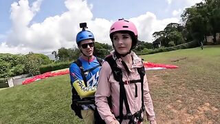 Squirt goddess has an intense orgasm while paragliding over Costa Rica’s stunning landscape