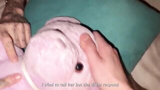 A young cute girl celebrated her birthday with a hard fuck