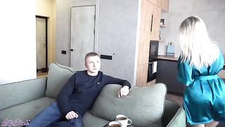 A girl’s mom is giving a lesson to her boyfriend on how to have sex