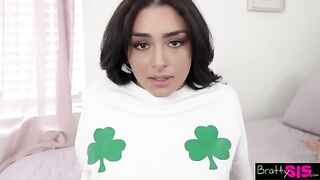 Vanessa Moon convinces stepbro to get lucky with a blowjob
