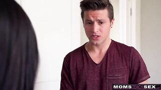 Keira Croft, a sexy mom from Los Angeles, demands her stepson's cock in a steamy scene