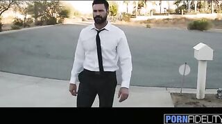 Hot American housewife Anna Bell Peaks gets fucked hard by the pool