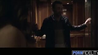 A petite lady Christiana Cinn fucks with a guy in the hotel room