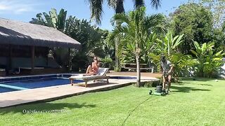 My gardener is of no use, but he's good for fun