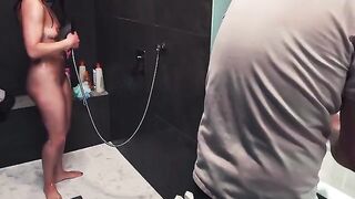 The guy came to the shower and was left there with nothing
