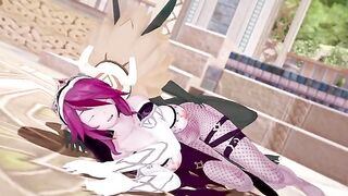Rosaria gets her big tits pounded by Hillachurl in Genshin Impact