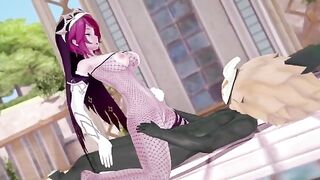 Rosaria gets her big tits pounded by Hillachurl in Genshin Impact