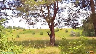 A sexy woman has sex with a stranger and gets cum inside her pussy